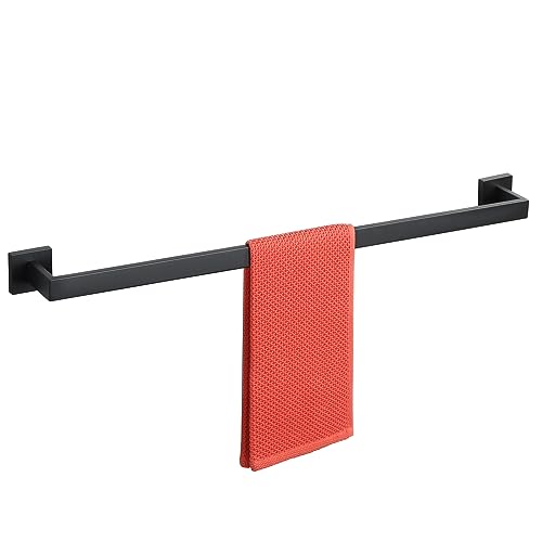 Alise Black Towel Bar, 32 Inch Towel Racks for Bathroom Wall Mounted, SUS304 Stainless Steel Towel Holder Heavy Duty Towel Rail Towel Hanger for Bathroom & Kitchen - color: Matte Black, size: Single 32 Inch