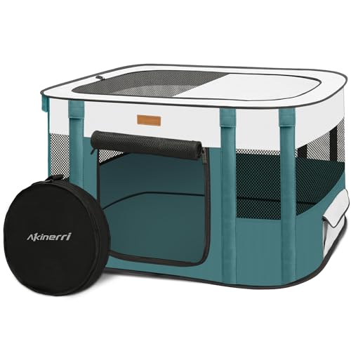 Dog Playpen - Foldable Cat Play Pens for Pubby,Kitten, Rabbit,Portable Pet Tent with Carring Bag for Indoor/Outdoor Travel Camping Blue X-Large - color: Blue, style: X-Large