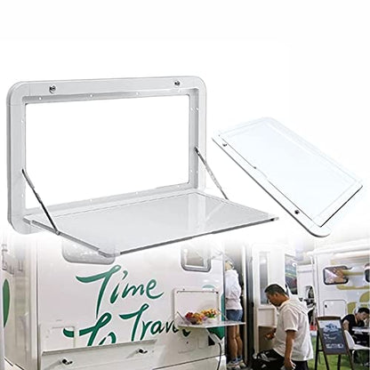 RV Caravan Picnic Folding Table, Aluminum Wall Mount Floating Desk Shelf,Folding Wall Table Lockable Wall Table Kit for Campervans and Motorhomes 31.49 * 17.71in