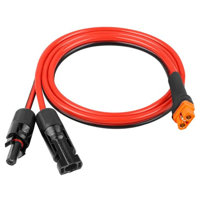 10AWG 3FT Solar to XT60i Extension Cable 3 6 10 35 50 75 100FT Heavy Duty Adapter Cable Connector XT60i Wire for Portable Power Station, Solar Panel, RV, Battery, Renewable Energy Applications - size: 3FT