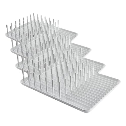 OXO Good Grips Compact Dish Rack Biscuit | For Dishware | 13-3/4 x 10-3/8 x 3-1/2 Inch | Non-Skid Feet | Pack of 4 - size: 13-3/4" x 10-3/8" x 3-1/2" h (Pack of 4)