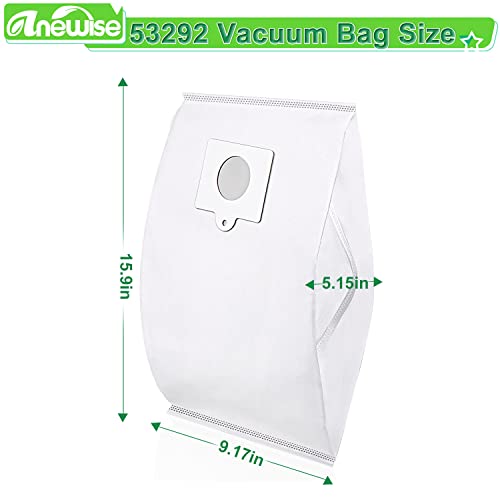 Anewise Type Q/C Canister Vacuum Bags 53292 for Kenmore 600 Series 81214 81614 BC4039 400 Series BC3006 81414 200 Series 81214 BC4002 700 Series 81714 BC3005 Bagged Canister Vacuum Cleaner, 6 Pack - style: 53292-6P