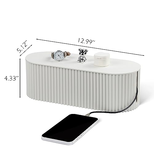 Large Cable Organizer Box for Power Strips, Surge Protectors, Chargers, TV Computer Wires - White - color: White