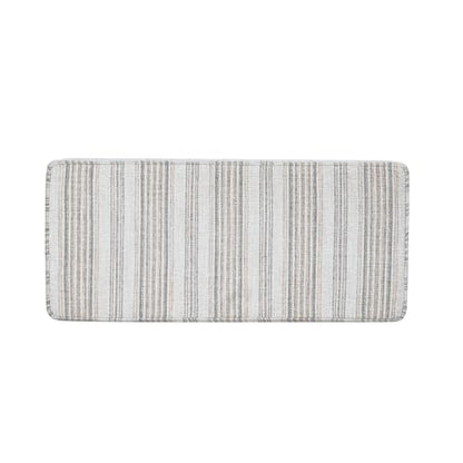 HomePop Malmo 36" Storage Bench - Gray Striped Pattern - color: Gray Striped Pattern