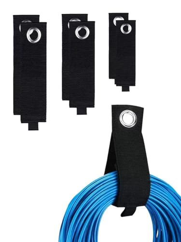 6 Pack Heavy-Duty Storage Straps, Hook and Loop Extension Cord Organizer Hanger, Cord Keeper, Cable Straps for Cords, Hoses, and Garage Storage, Assort Size - size: Assorted Size