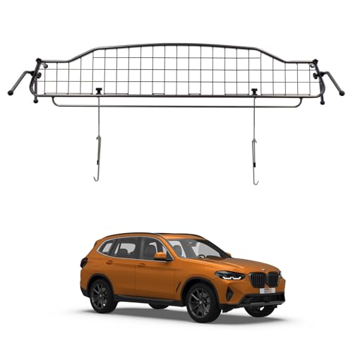 TRAVALL Compatible with BMW X3 (2021-2024) Dog Car Barrier Guard Custom Fit Accessory Heavy Duty Steel Mesh Trunk Divider Safety Travel Premium Luggage Cargo Barrier Backseat Protection