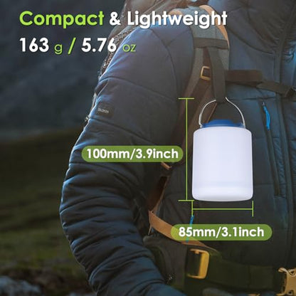BOBKID LED Camping Lantern, Rechargeable Camping Light, 4 Modes Outdoor Flashlights Lanterns with 1000LM, Water Resistant Portable Emergency Camp Light for Hurricane Hiking Survival Kits - Blue - color: Blue