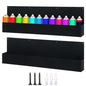 Menkxi 2 Pack Spray Can Holder Rack Organizer Wall Mount 32 Inch Aerosol Metal Spray Paint Storage Bottle for Garage and Workspace Holder with Hardware(32 Inch)