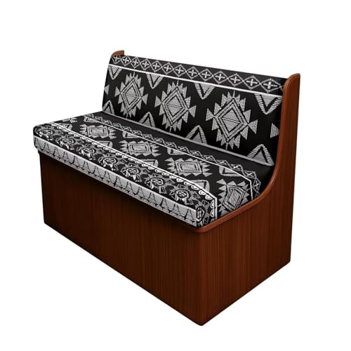 Black Tribal Pattern RV Dinette Cushion Covers South Western RV Seat Covers Dinette Booth Set - 1 Backrest & 1 Bench Cover,Camper Cushion Covers Stretch Couch Cover for RV Camper Sofa - color: Black Tribal Pattern