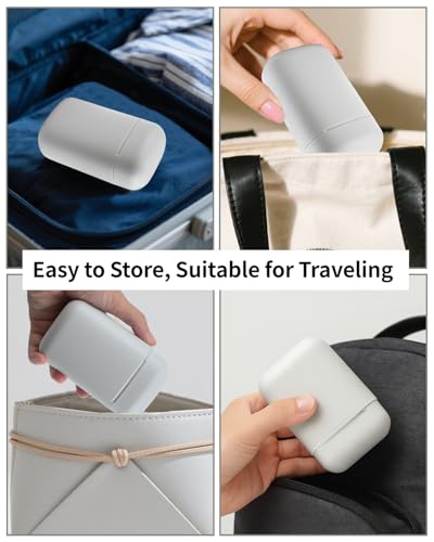 2PCS Leakproof Travel Soap Case with Draining Layer, Portable Soap Container Bar Soap Holder for Traveling Camping Gym Bathroom Shower(Gray)