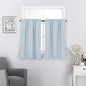 Diamond Home Linens Set of 2 100% Blackout Insulated Rod Pocket Kitchen Curtain Tiers for Small Windows 27" W x 24" L-Light Blue - color: Light Blue, size: 27"W x 24"L (Pack of 2)