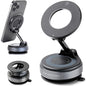 2026 Upgraded Vacuum Magnetic Car Phone Holder, 360° Adjustable Magsafe Car Mount with 90 LBS Ultra Suction Cup, Cell Phone Holders for Car/Gym/Mirror, fit iPhone & Android
