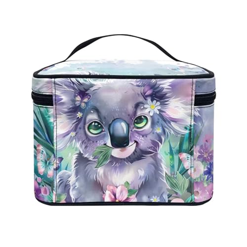 Portable Cosmetic Bags for Women Sloth Printed Travel Makeup Bag with Handle and Smooth Zipper Toiletry Pouch Plenty of Room - color: Sloth