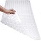 TEESHLY Bath Mat for Tub & Shower, Non Slip Soft Bathmat with Suction Cups & Drain Holes, Machine Washable Bathtub Floor Liner Mats for Bathroom, 35x16 Inch, Clear - color: Clear