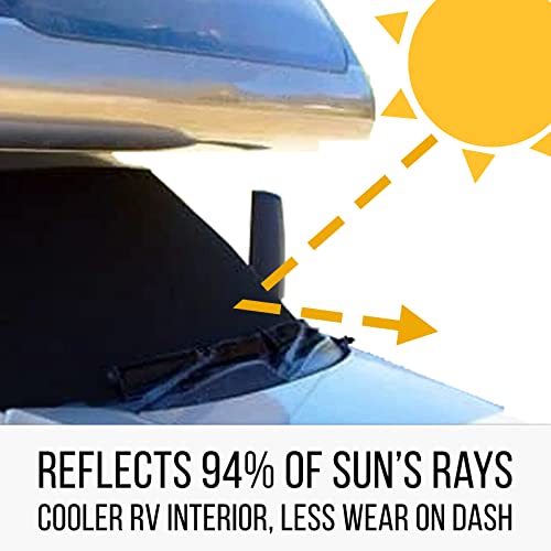 ShadePro - ShadeMaster RV Windshield Sunshade - Front Window Cover Screen Shade for Coachmen RVs - Class A Motorhome Windshield Cover - Includes Passenger & Driver Window Covers - size: Class A COACHMEN