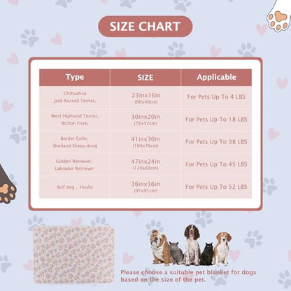 BVAGSS 6 Pack Small Dog Blanket, Super Soft Warm Pet Cover Blankets, Paw Print Puppy Fleece Flannel Blanket for Small Medium Dogs and Cats MW003 - color: Beige Paw, size: 6 Pack of 41x29.9 Inches