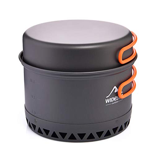 widesea Camping Cookware Outdoor Pot Pan Cooking Equipment Heat Exchange Design for Hiking Backpacking Travel - style: For 2-3 Person