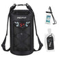 Piscifun Dry Bag, Waterproof Floating Backpack 10L/20L/30L/40L with Waterproof Phone Case for Boating, Kayaking, Fishing - color: Black, style: 40l