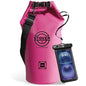 STOVER 5/10/25/30/40/55L Waterproof Dry Bag- Roll-Top Backpack w/Phone Case- Kayaking, Hiking, Camping, Boating- Men/Women - color: 10l Pink, size: 10L