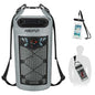 Piscifun Dry Bag, Waterproof Floating Backpack 10L/20L/30L/40L with Waterproof Phone Case for Boating, Kayaking, Fishing - color: Grey, style: 10l