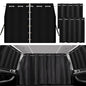 XCBYT Car Privacy Divider Curtains (3-Pack), Rigid Rod-Mounted Total Blackout Set - No Sag, No Strings - Rear Seat Divider & Side Window Shades for Car Camping, Baby Naps - color: Full Set 3-Pack(Divider+Sides)