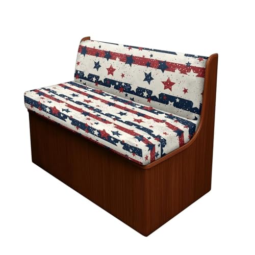 American Stripes RV Dinette Cushion Covers Stretch Camper Seat Cushion Slipcovers - Washable Camper Sofa Cover Furniture Protector for RV Car Bench - color: American Stripes