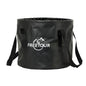 Baiao Collapsible Bucket 5 Gallon, Portable Collapsible Bucket with Handle, Folding Water Container for Fishing Camping Beach Hiking Home Travel Car Washing(Black 20L) - color: Black