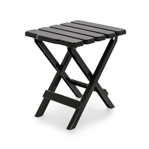 Camco Adirondack Style Folding Plastic Large Table with Footrest Design and Easy to Setup Construction for Indoor or Outdoor Use, Mocha - color: Mocha