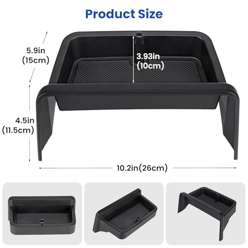 8-Inch Screen Only Dashboard Organizer for Nissan Rogue 2021-2026, Behind Screen Dashboard Tray for 21-26 S/SV, 21-23 SL, 25-26 Rock Creek, Anti-Slip ABS Storage Box with Sunglasses Holder