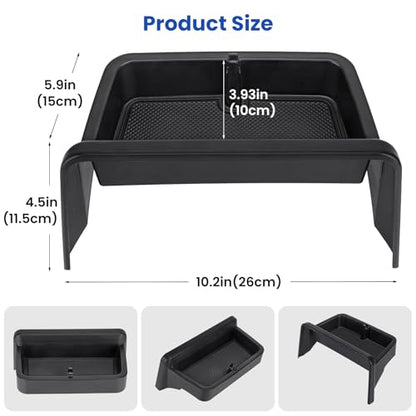 8-Inch Screen Only Dashboard Organizer for Nissan Rogue 2021-2026, Behind Screen Dashboard Tray for 21-26 S/SV, 21-23 SL, 25-26 Rock Creek, Anti-Slip ABS Storage Box with Sunglasses Holder