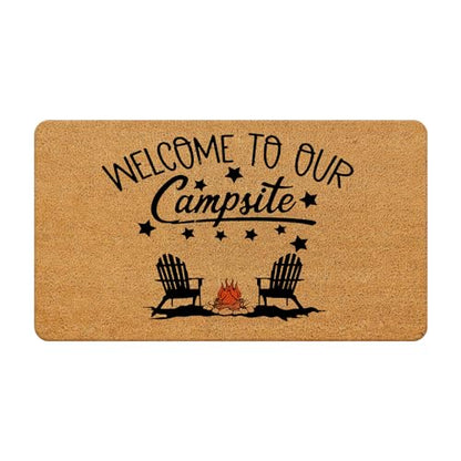 Welcome Camping Coir Door mats Rug, Rv Camping Accessories, Rv Furniture Outdoor Patio Mat 17x30 - color: Campsite