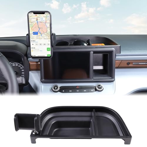 Aunginsy Center Console Dash Storage Tray Compatible with Ford Maverick 2022 2023 2024 Dashboard Multi-Functional Phone Holder Storage Box Organizer Tray Insert with Mobile Phone Mount Accessories - size: Type A