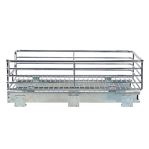Household Essentials Chrome-Plated Steel Pull-Out Basket Organizer - size: 14.5" - Extended, style: Single Tier