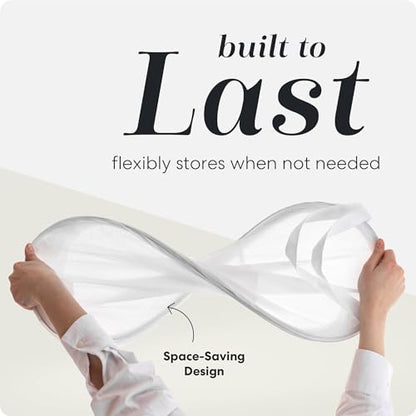 Pop Up Hamper, Collapsible Mesh Laundry Basket - Handy Laundry 71L Foldable Clothes Hamper with Reinforced Handles, Wide Opening and Side Pocket for Dorm, Travel, Cruise, Bedroom (White) - color: White