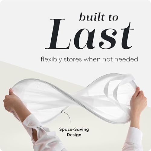 Handy Laundry Collapsible Mesh Pop Up Laundry Hamper 2-Pack, Wide Opening, Side Pocket, Space-Saving Foldable Basket for Clothes, Travel, Dorm, Kids Room, Breathable & Durable (White) - color: White, 2-PACK