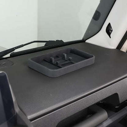 Center Console Dash Storage Tray Compatible with Ineos Grenadier 2020-2024 Accessories Non-Slip Dashboard Tray Dash Storage Box Console Tray Phone Key Organizer Container (8inch* 4.7inch) - size: Small