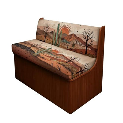 Desert Cactus RV Dinette Cushion Covers Soft Replacement Camper Cushion Slipcovers Sunset RV Sofa Furniture Protective Covers Include 1 Bench Cover and 1 Backrest Cover - color: Cactus Sunset