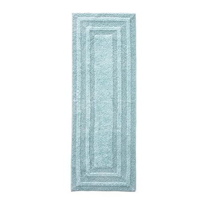 Eddie Bauer - Bathroom Rug, 100% Soft Plush Tufted Cotton Runner Rug, Highly Absorbent, Quick-Dry, and Skid-Resistant Backing (Logan Turquoise, 22" x 60") - color: Turquoise, style: 22" x 60"