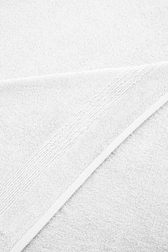 Ozdilek 2-Piece Bath Towels, 27x54 100% Turkish Cotton, Luxury Quick Dry, Extra Large, Fade-Resistant, Eco-Friendly, Spa Towel, Comfortable (White) - color: White