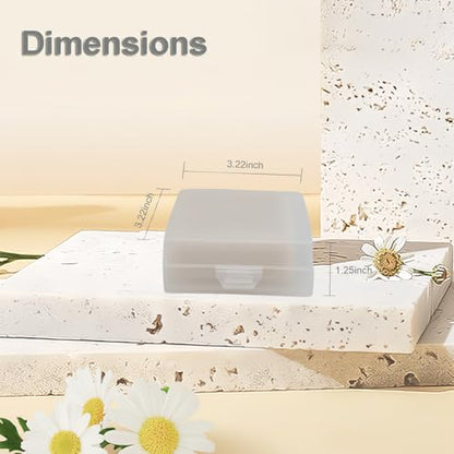 Soap Container, Shower Square Bar Holder Fit Handmade Soap, Travel Soap Case (Matt Clear) - color: Matt Clear