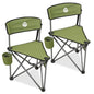 Northroad 2 Pack Tripod Camping Chairs, Portable 3 Legged Folding Tripod Stool Seat with Backrest, Small Compact Lightweight Tripod Chair for Adults Fishing Hunting - color: Green