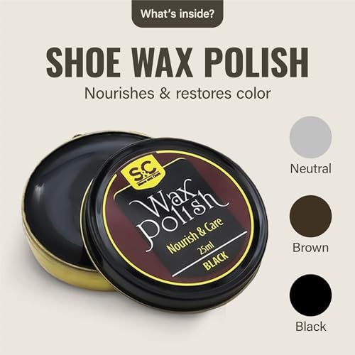 Stone and Clark Original Shoe Polish & Care Kit - Leather Shoe Shine Kit for Men & Women - style: Dark Brown