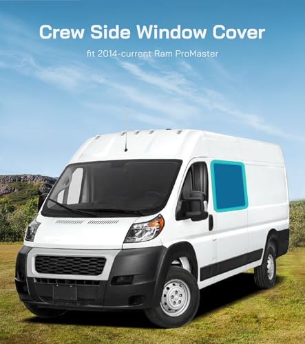 Extra-Thick Crew Window Cover for Ram Promaster,2014-2026,Cold Weather Essentials,Magnetic Direct Fit Driver Side,Insulated, AllSeasonGuard Pro - color: Gray - Pro, size: Crew Window