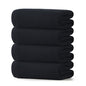 REDKISS 100% Cotton Waffle Weave Bath Towels 4 Piece - 27.5x55 Inches| Lightweight, Quick Dry & Highly Absorbent,Perfect for Spa, Gym, Travel, Guest Bathroom-Black - color: Black