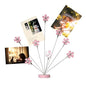8-Branch Family Tree Picture Frame Holder, Card Photo Clips Holder Desk Stand for Memo Paper Note Photo Christmas Wedding Card Display (Cherry Blossoms) - style: Blossoms
