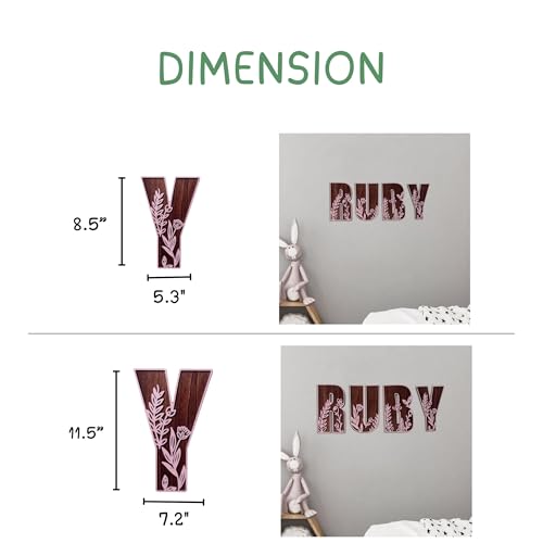 Name Sign For Nursery, Boho Nursery Sign, Family Name Signs, 3D Wall Art for Children & Kids Rooms, Baby Shower, First birthday gift (Woodland)