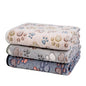 Dono 1 Pack 3 Dog Blankets, Soft Fluffy Fleece Pet Blanket Warm Sleep Mat Paw Print Design Puppy Kitten Throw Blankets Doggy Blanket for Dogs - color: Nude/Gray/Blue, size: Medium(30*20")