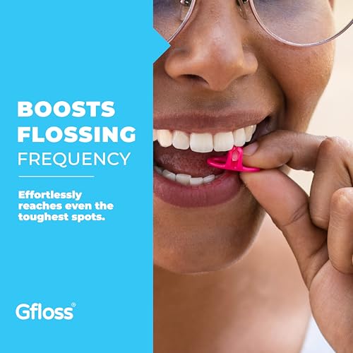 Gfloss Hands-Free Dental Floss - 120 Count (Pack of 3) + Light Travel Case - Easy to Use, Discreet Flossers for Adults | Travel Floss | Thin Soft Floss | PFAS-Free | Unwaxed - size: 120 Count ( pack of 3)