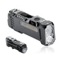 WUBEN X4 EDC Flashlight Rechargeable with RGB Light | 1500 Lumens Mini Tactical Flashlight with Clip, Small Handheld Flashlight for Camping,Emergency,Night Reading&Night Walks Ecl - color: Gray