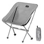 Naturehike YL05 Camping Chair, Ultralight Portable Camp Chair with Storage Bag, Compact Folding Beach Chair for Backpacking Hiking Fishing Picnic - color: Grey-upgraded